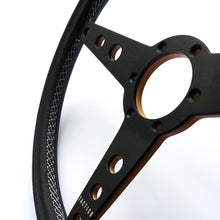 Viceroy Steering Wheel by Tactico in 380mm with black aluminum spokes and wooden back
